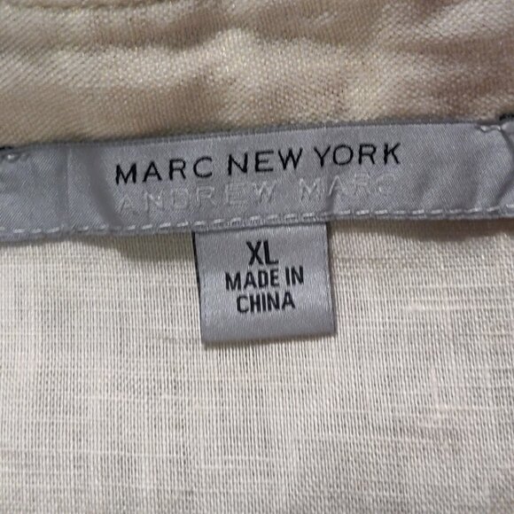 Marc New York Sleeveless 100% linen with Gold Shimmer Top SIZE XL - Picture 2 of 5